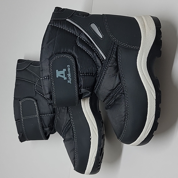 Apakowa Black Cold Weather Water Resistant Toddler Boots 27 (10) - Picture 1 of 12